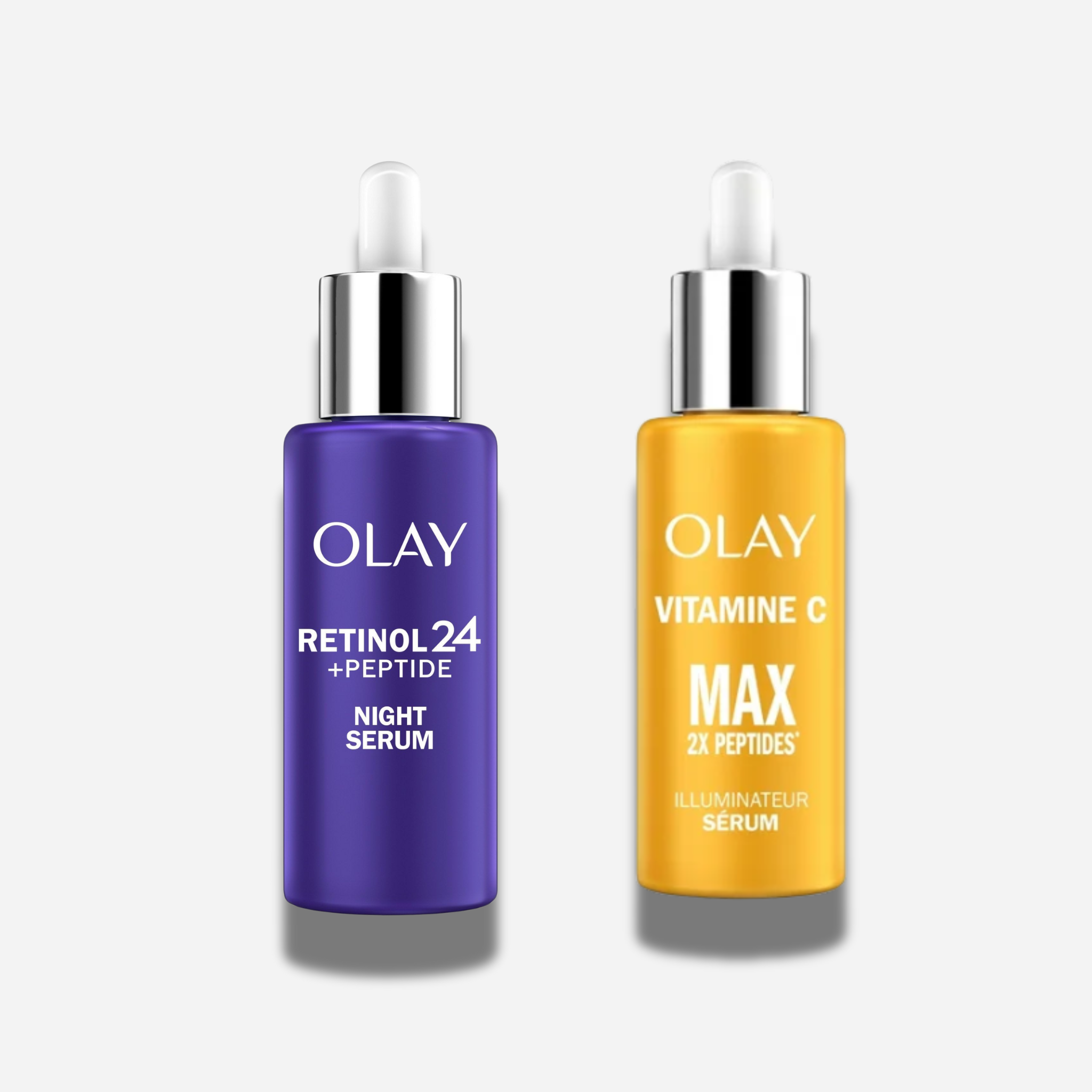 Olay Retinol 24 MAX + Vitamin C MAX Serums Night & Day Duo, 2-Piece Gift Set